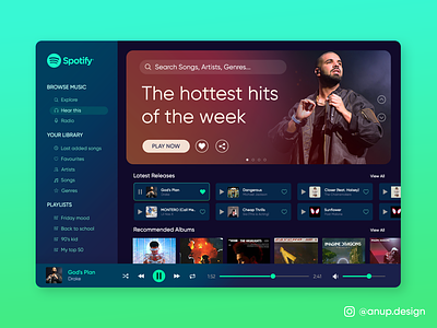 Spotify Player UI Design