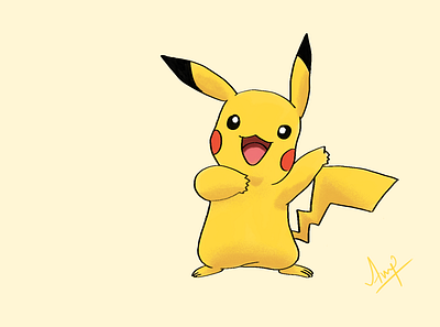 Pikachu Art art design digital art flat illustration paint photoshop vector