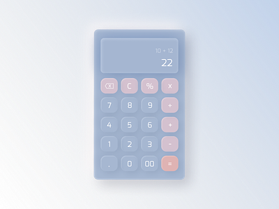 Calculator #004 agnesedaily blue buttons calculator calculator ui challange daily ui daily ui 004 dailyui design gradient illustration kalkulator neomorphism ui