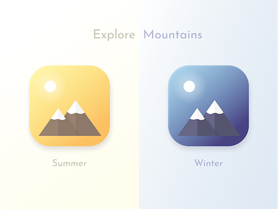 Icon #005 agnesedaily app branding dailyui design icon icon app illustration logo mountains nature ui