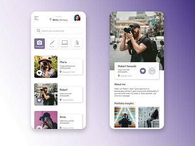 Profile #006 agnesedaily app app design dailyui design media profile profile design purple search share social media profile ui