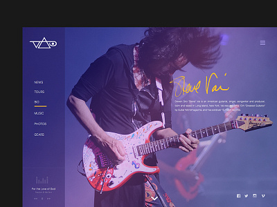 Steve Vai - Website Design Concept design ibanez steve stevevai vai website