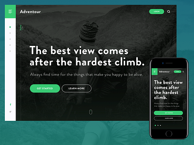 Adventour concept hike ui ux website