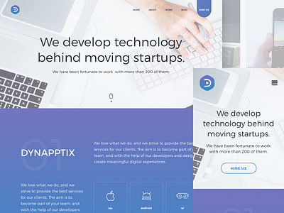 Dynapptix dynapptix interface startup techstartup ui ux webdevelopment website