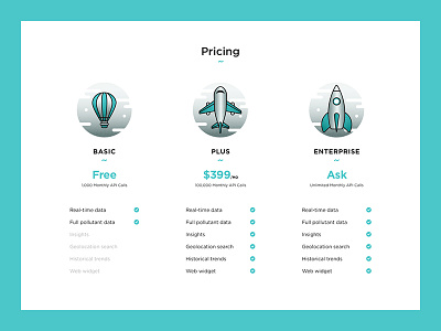 Pricing illustration minimal pricing pricing table ui ux wynd