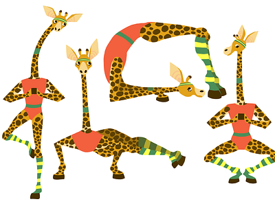 Giraffe character design 2d 2d art 2d character character design illustraion illustration art