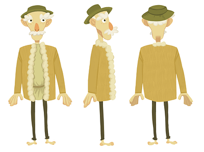 Grandpa 2d 2d art 2d character character design design digital art digitalart grandpa illustration illustration art man