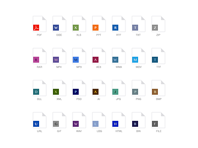 File Icons design file flat icons web