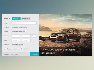 Search A Car buttons clean flat interface minimal search ui web