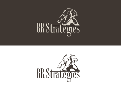 Br Strategies logo bear brown color design logo mark