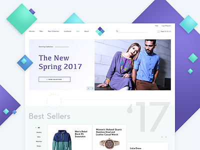 Fashion Shopping ecommerce fashion landing page responsive shopping ui ux web