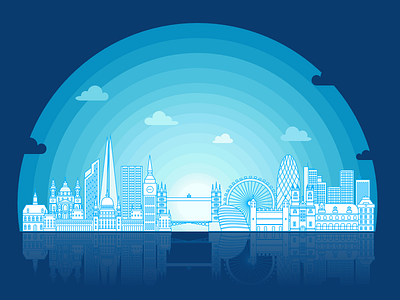 London city icon illustration london sketch sketchapp