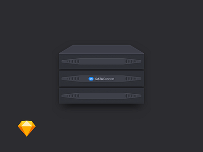 DataConnect Illustration data icon illustration modem sketch ui visual