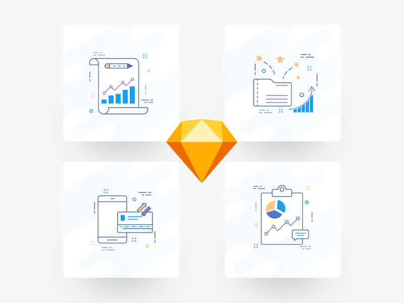 The finance icons folder transaction bank graphs money finance sketch vector icons