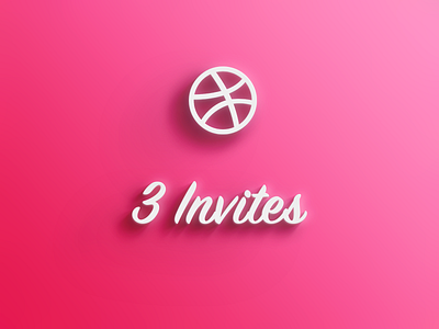 3 Dribbble Invites