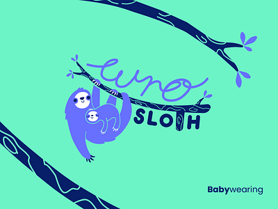 WroSloth - Babywearing babywearing branding design illustration logo sloth