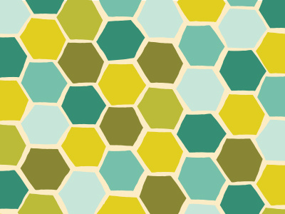 Hexagons fabric graphic hexagons pattern repeating retro shapes textile vector