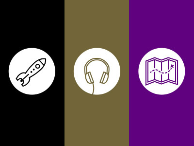 Kit Icons exploration icon minimalist music outline space