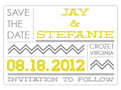 Save The Date invite lettering print save the date type typography wedding