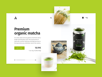 Tea & Coffee Store Website coffee ecommerce green matcha store tea ui ui design ux web site webdesign