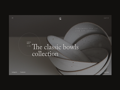 Dinnerware Shop bowl bowls clean dinnerware dishes minimal site ui ui design ux web website