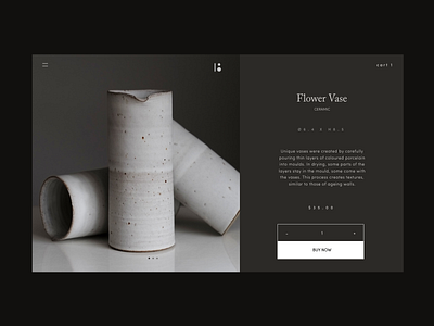 Dinnerware Shop ceramic ceramics design dishes gray graydesign interface minimal site ui ux vase web