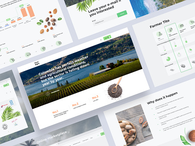 Landing page UI food giveaway green home screen homepage landing page layout nature travel trendy ui