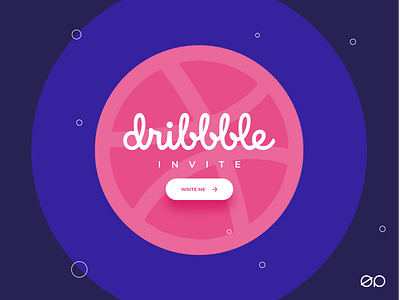 Giveaway Dribbble colors geometric art giveaway invite logo trendy ui