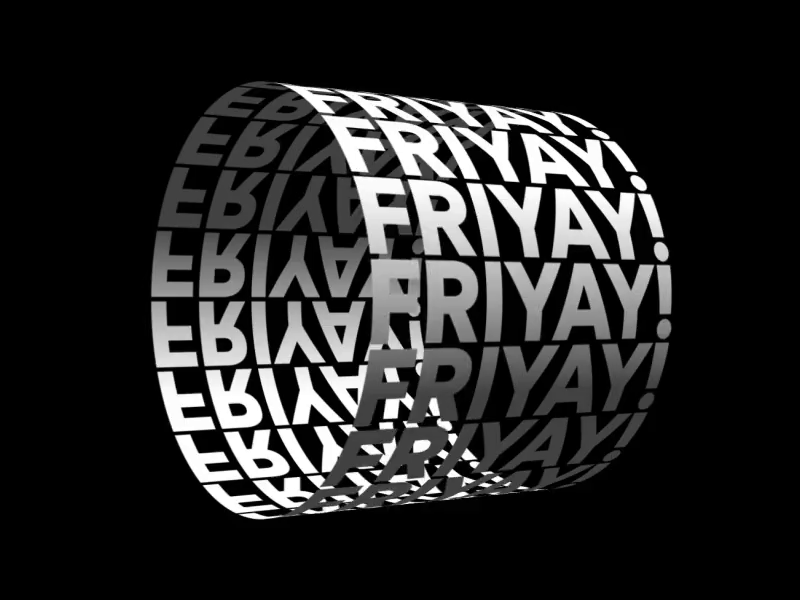 Finally Friday! 3d aftereffects animation black design friday render sketch typeface typography web weekend