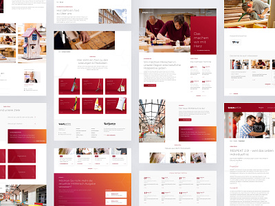 Fresh from the oven! concept gradient gradients grid layouts red sketch ui ux web website white