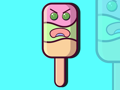 Angry Popsicle anger angry design food graphic designer graphic popsicle popsicle summer vector food vector graphic vector popsicle yummy