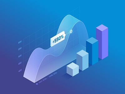 Open banking payments growth graph growth illustration isometric open banking open finance payment truelayer