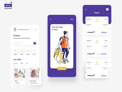 Travel Application airplane app app design blue clean design dribbble illustraion minimal popular travel ui ui app uidesign uiux userinterface