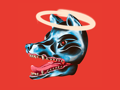 Kitsune Mask digital art digital illustration digital painting illustration procreate