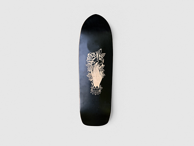 With Love Skate Deck illustration rose skate deck skateboard tattoo tattoo flash woodcut woodcuts