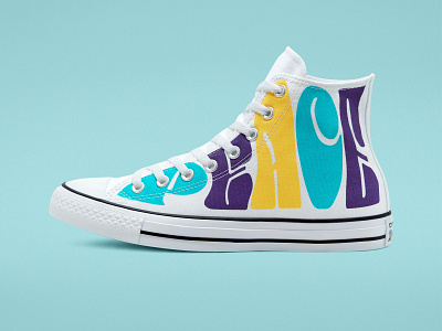 Converse Empowered Chuck Taylor All Star converse funky hand lettering lettering sneakers surface design type vector