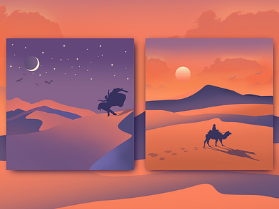 day and night illustration logo