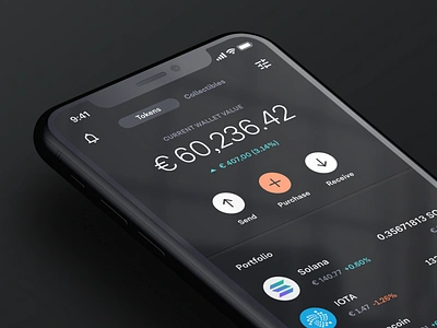 Crypto Wallet app crypto cryptocurrencies cryptowallet finance ios money transactions ui wallet