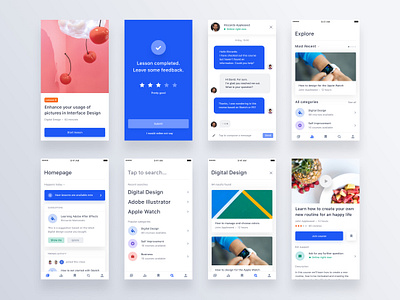 Online courses app by Matteo Pasuto on Dribbble