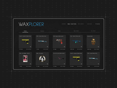 Search Engine ― WAXplorer app branding design flat graphic design minimal ui ux web website