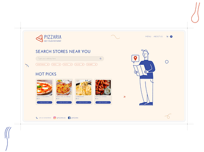 Restaurant ― Pizzaria app branding design graphic design illustration minimal online store ui ux web