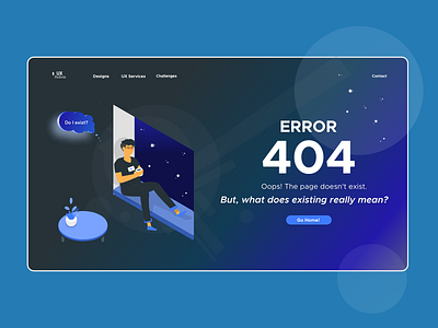 Error 404 adobe xd design error 404 error page html5 illustration ui design uiux web design webdesign