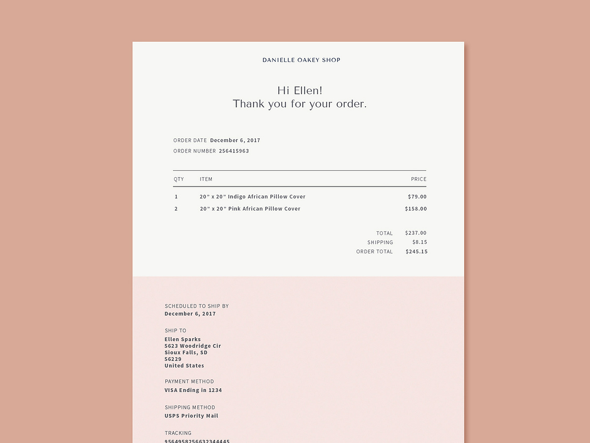 Branded Invoice Design By Molly Morton On Dribbble
