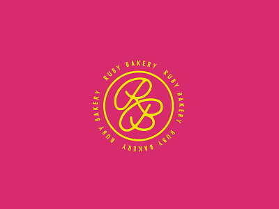 Ruby Bakery Logo Badge badge brand design brand identity branding design icon lifestyle brand logo monogram typography