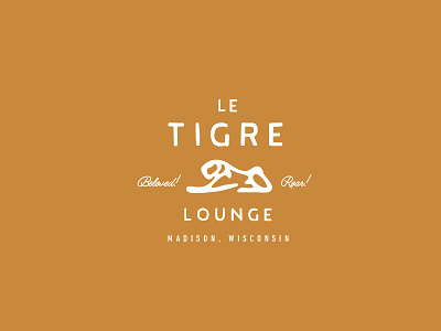 Le Tigre Lounge bar bar design bar logo brand design brand identity branding design icon illustration logo restaurant typography vector