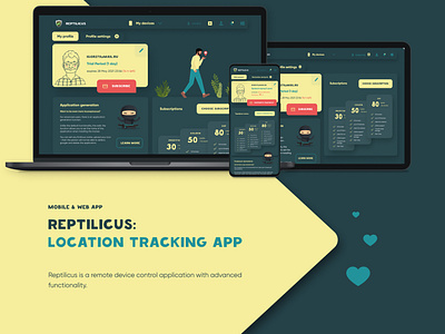 UI/UX Design for a tracking app (web & mobile app)