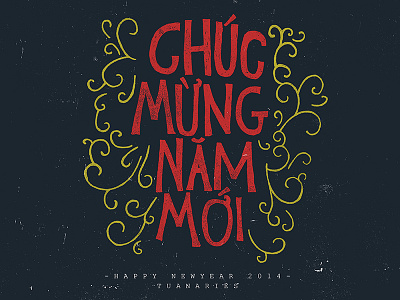Happy Lunar New Year | Tet VietNam art... hand crafted lunar newyear tet typo