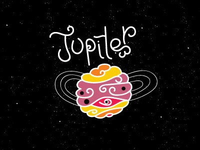 The Planet: Jupiter education handwriting illustration planet space