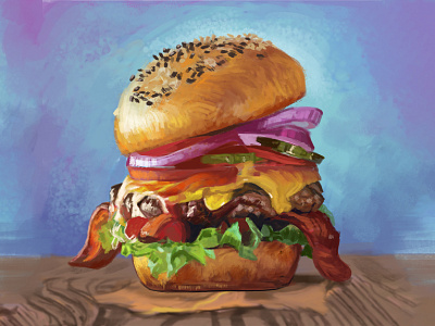 Big Bouy burgers digital illustration food food icons food illustration food menu foodie illustration photoshop restaurant