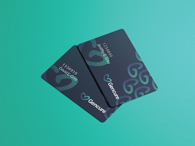 Gencure Card @emtelier branding calling card card concept healthcard logo mock up